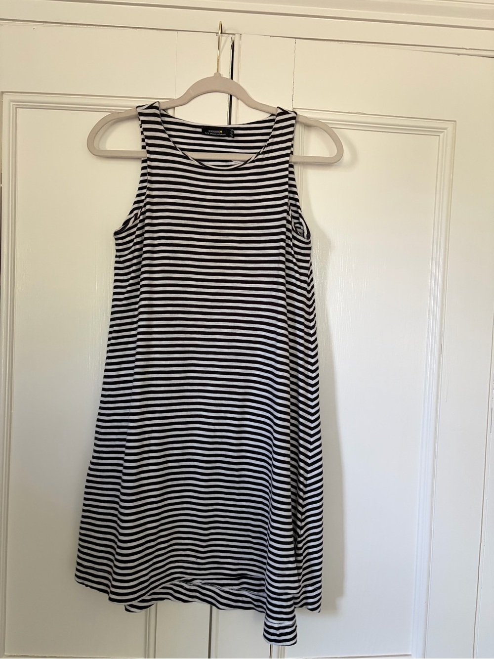 kate spade Black and White Striped Sleeveless Mini Dress